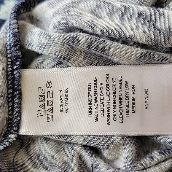 ARTISAN NY Womens Sz S Boho Joggers Lounge Comfy Pants Blue White Pattern - Picture 10 of 11